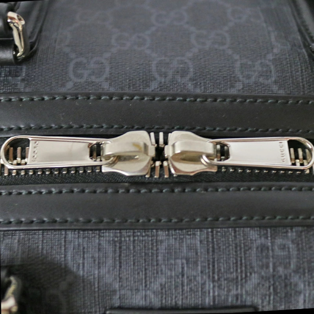 GUCCI Boston Bag Travel GG Leather Black - Picture 4 of 10